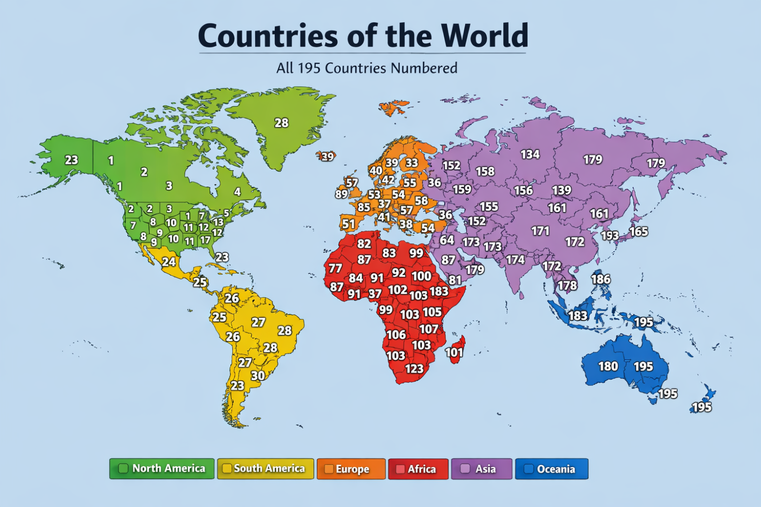 Countries of the World by Continent – Global Travel & Flight Connections from Kathmandu